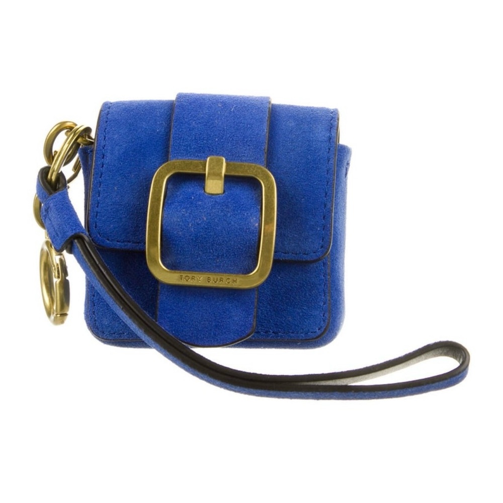 Tory Burch Royal Blue Suede Wristlet